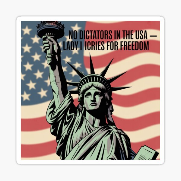 Artikel-Vorschau von Keine Diktatoren in den USA Lady Liberty schreit nach Freiheit Politische Protestkunst, designt und verkauft von Mateusz Majcherek.