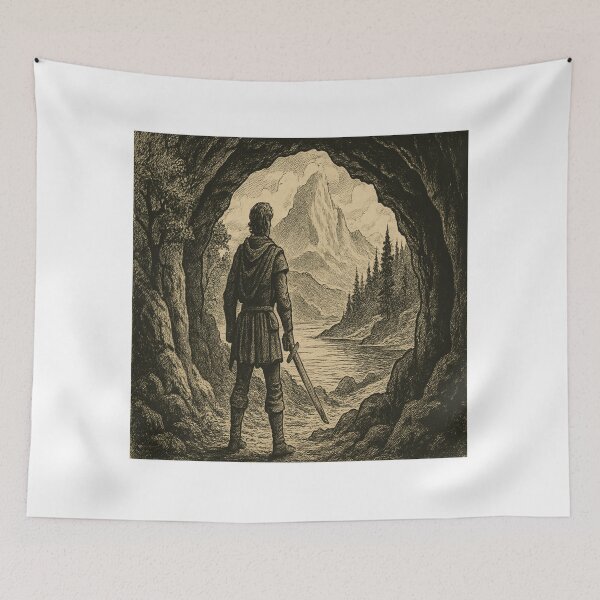 Item preview, The Journey Begins – Medieval Woodcut Adventure designed and sold by DreamistStore.
