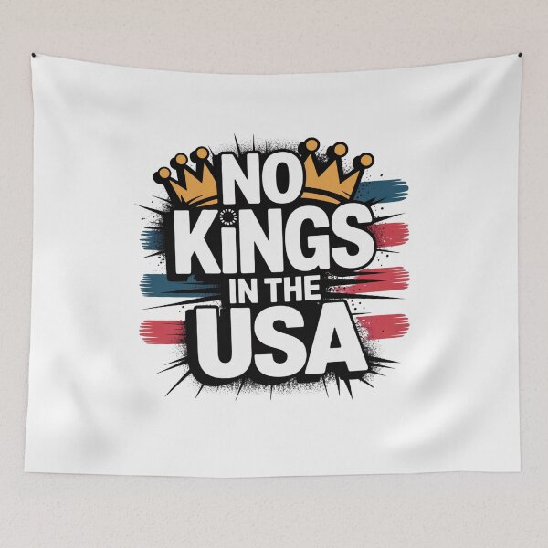 Item preview, No Kings in the USA Graffiti Political Protest Art designed and sold by Mateusz Majcherek.