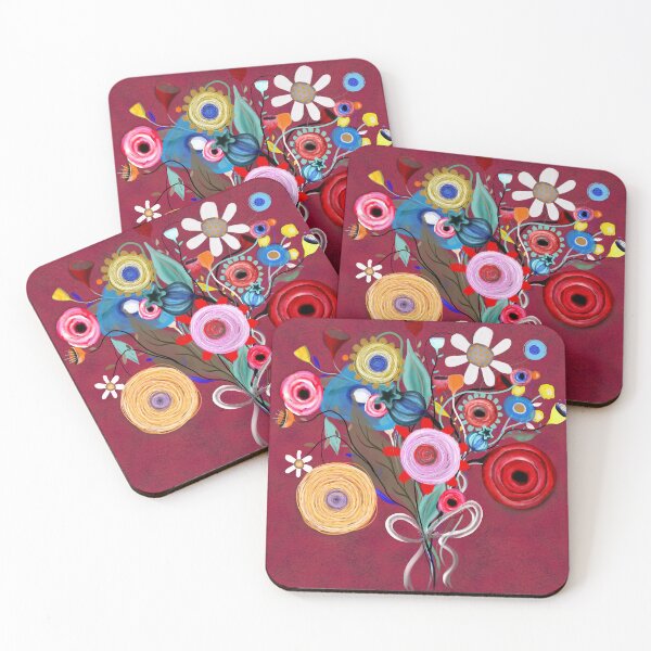 Item preview, Red floral art fine designer limited edition- RUPYDETEQUILA  designed and sold by rupydetequila.