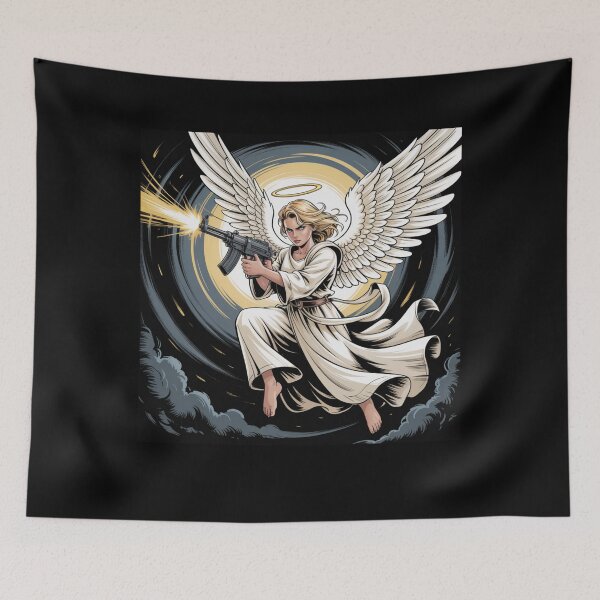 Item preview, Angel with machine gun designed and sold by Mateusz Majcherek.
