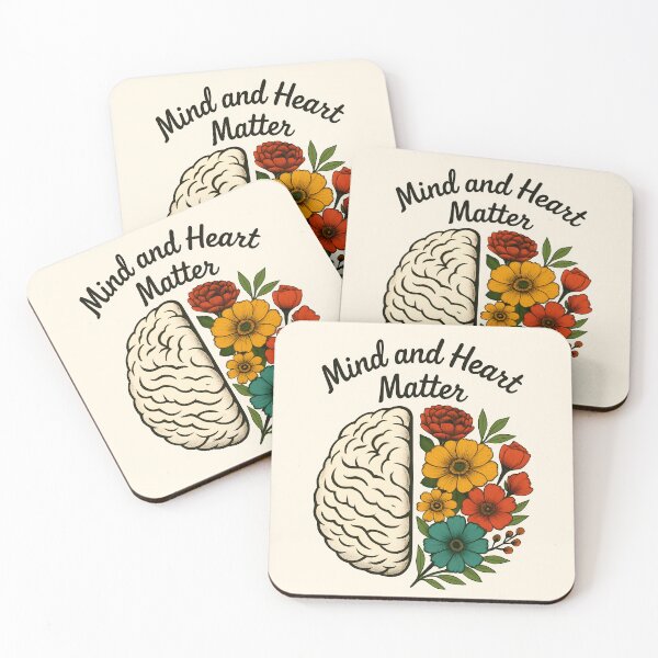 Item preview, Mental Health Art – Brain and Flower Design for Self-Care designed and sold by pressxstudio.
