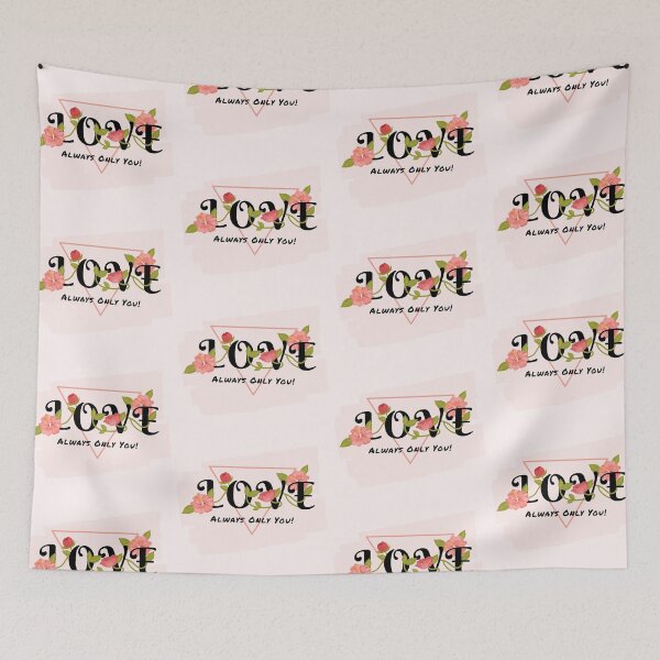 Item preview, "Floral Love Typography – Always Only You" designed and sold by pioneeringdesigns.