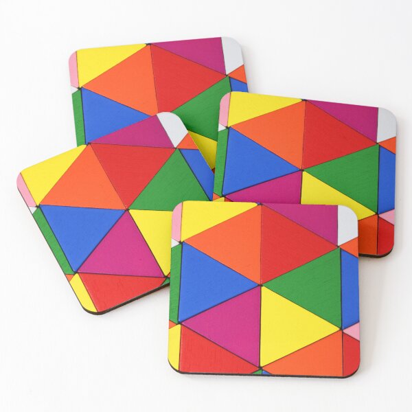 Item preview, Colorful triangular wooden figures forming a cube designed and sold by Myrarte.