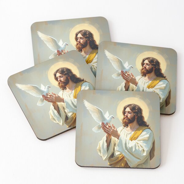 Item preview, Jesus with a White Dove - Peace  designed and sold by crafteddreamsshop.