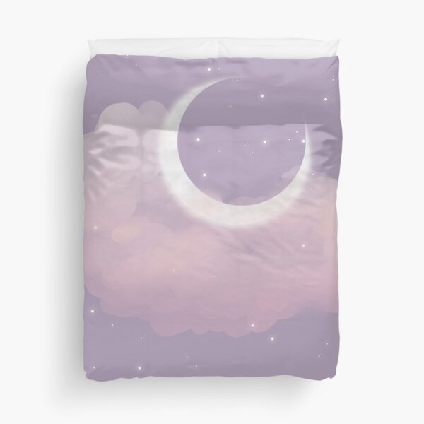 Purple Moon Duvet Cover