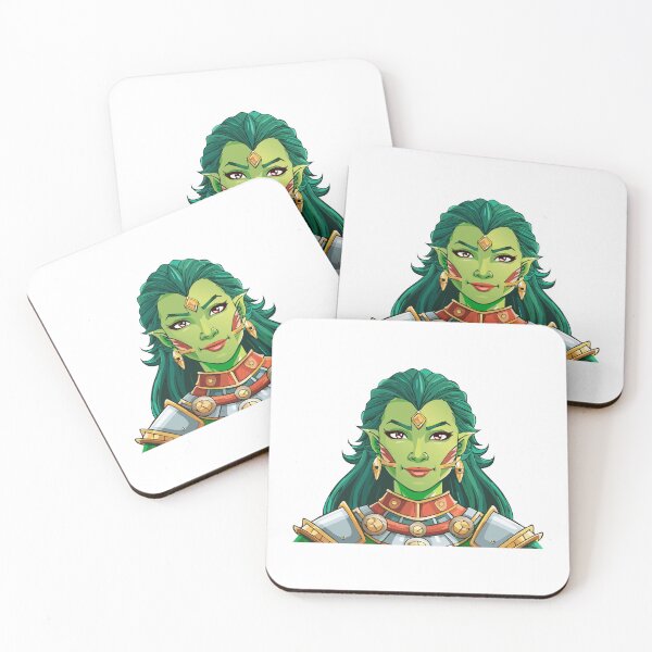 Item preview, Formidable woman orc warrior in armor, portrait green girl orc barbarian nomad warrior, monster orc fantasy female warrior designed and sold by Danler.