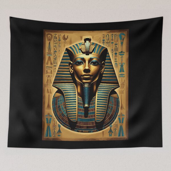 Item preview, An Illustration of Tutankhamun Mask designed and sold by StudioRedKoala.