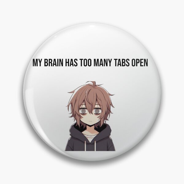Item preview, System Error: Too Many Thoughts Running – Glitched Anime Overload designed and sold by Confuzz1ed.