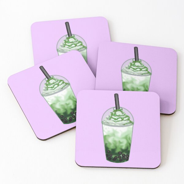 Item preview, An aromatic bubble tea with matcha, soft tapioca pearls, a wide straw, and green sauce designed and sold by katecheerycake.