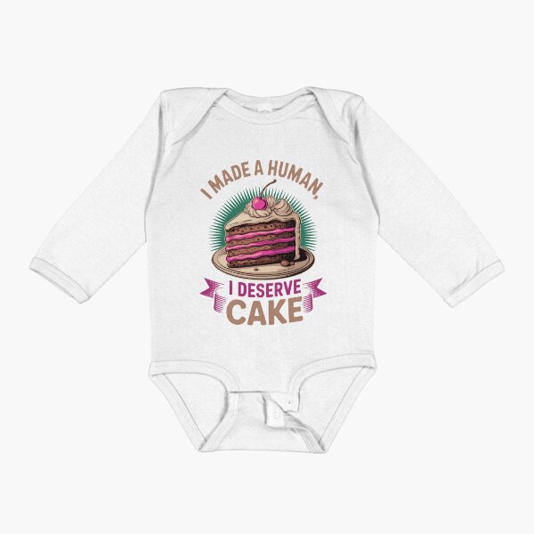 Item preview, I Made a Human, I Deserve Cake for every mommy designed and sold by Kuku-Craft.