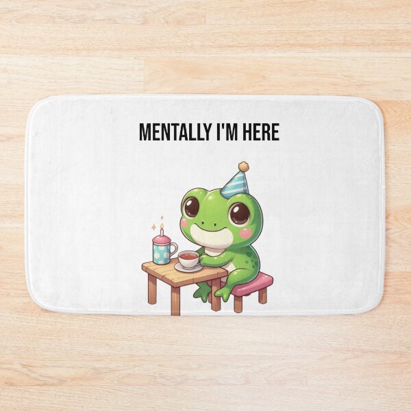 Item preview, My Brain Has Clocked Out to a Frog Tea Party – Escapist Amphibian Vibes designed and sold by Confuzz1ed.