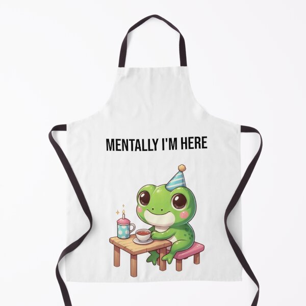 Item preview, My Brain Has Clocked Out to a Frog Tea Party – Escapist Amphibian Vibes designed and sold by Confuzz1ed.