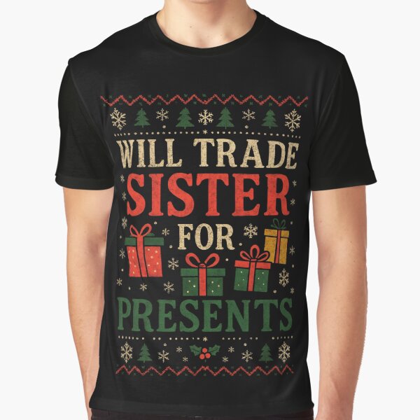 Item preview, Will Trade Sister for Presents designed and sold by DemureArtsy.