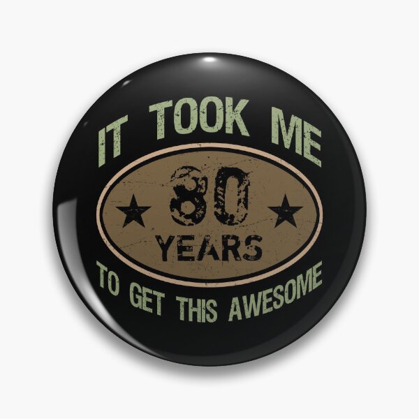 Item preview, Awesome 80th Birthday For Men designed and sold by thepixelgarden.