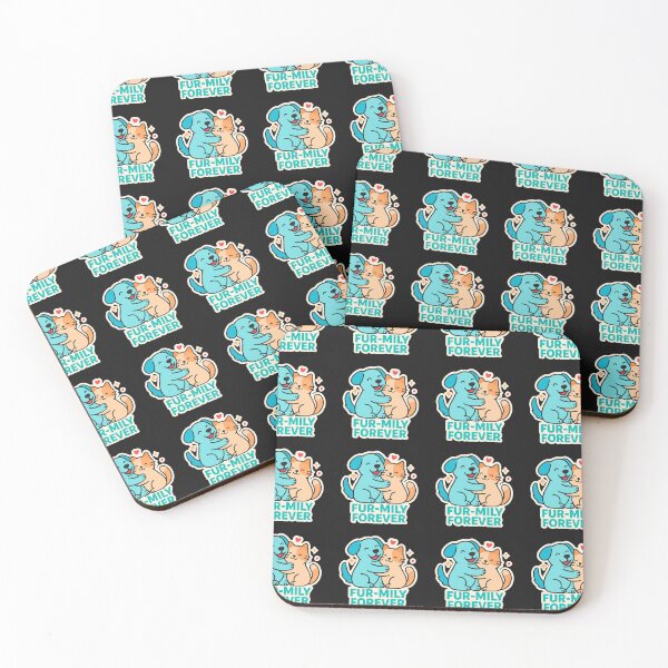 Item preview, Fur-mily Forever – Cute Dog and Cat Hug Sticker for Animal Lovers  designed and sold by sochadesigner.