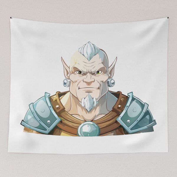 Item preview, Portrait of a old man elf, fantasy elegant old elf face with pointed ears designed and sold by Danler.