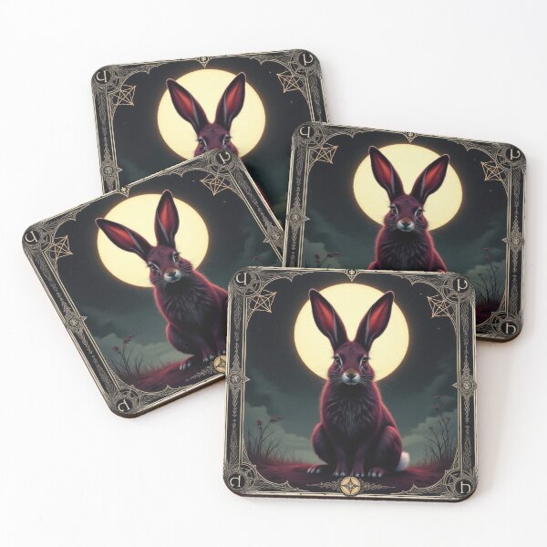 Item preview, Burgundy Bunny by Moonlight designed and sold by HabitableMoons.