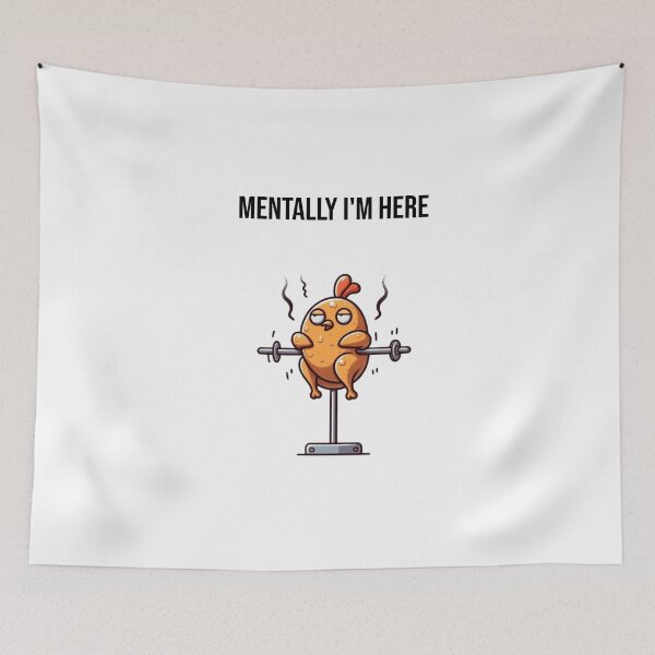 Item preview, Mentally I’m a Slow-Roasted Breakdown – Exhausted Chicken Aesthetic designed and sold by Confuzz1ed.