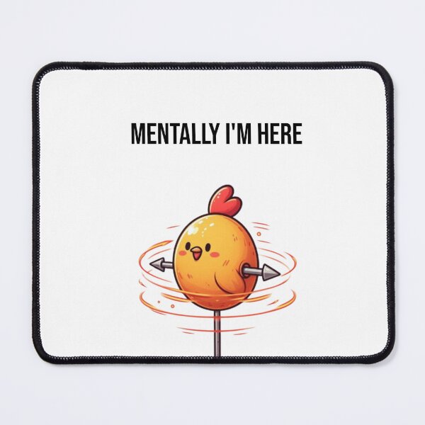 Item preview, Mentally I’m on the Spit – Crispy Burnout Chicken Humor designed and sold by Confuzz1ed.