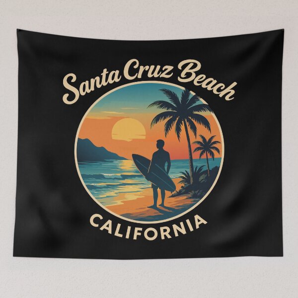 Item preview, Santa Cruz Beach – California (with White Lettering) designed and sold by VelvetRoom.