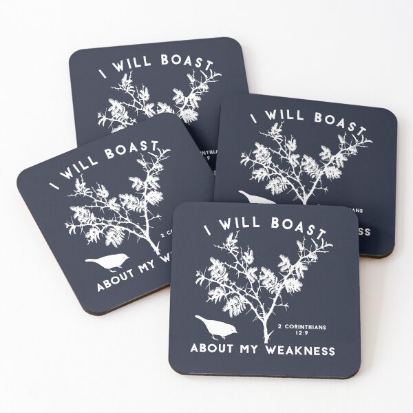 Item preview, boast about my weakness bible verse design designed and sold by EdifiedExpressions.