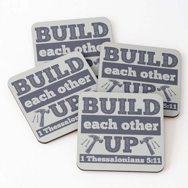 Item preview, 1 Thessalonians 5:11 Build Each Other Up Bible Verse Design designed and sold by EdifiedExpressions.