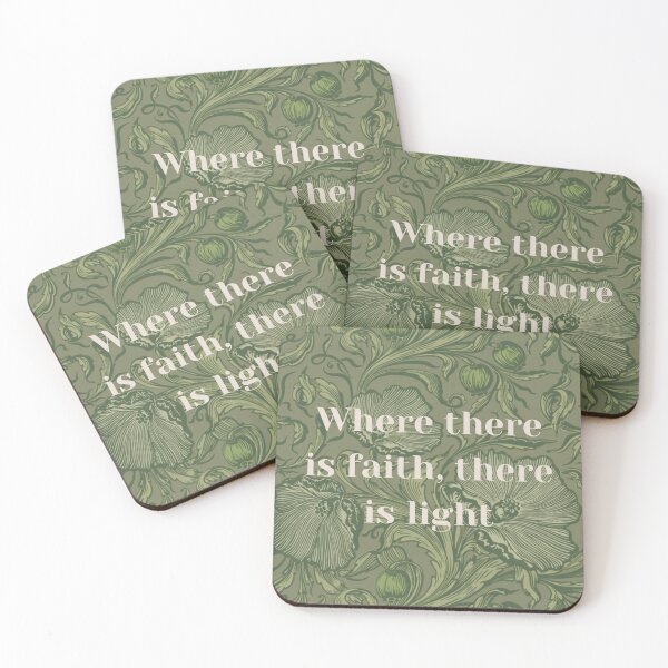 Item preview, Where There Is Faith There Is Light – Islamic Quote Art Print designed and sold by MiskAndMoon.