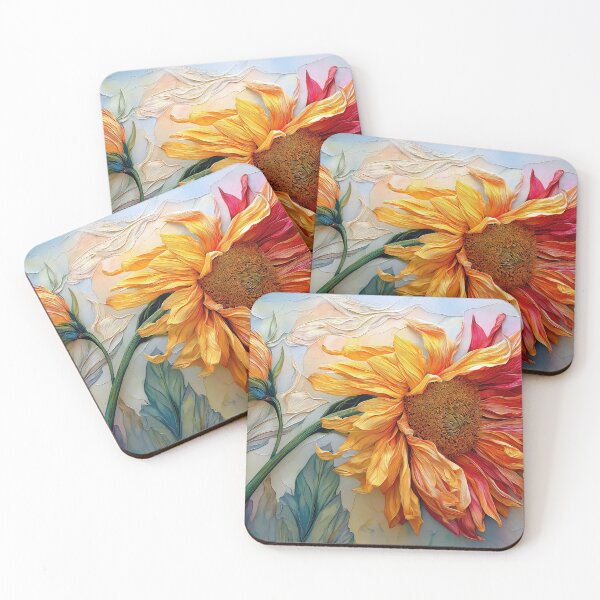 Item preview, Sunflower Elegy in Gold Burnt Sienna and Lush Textures designed and sold by Rocky Mountain Artistry.