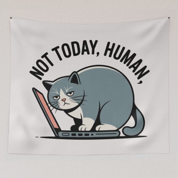 Item preview, Lazy Cat - Not today, human designed and sold by 123ks.