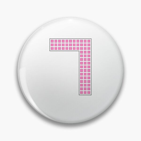 Item preview, Number 7 - Pink Pixel Block Character designed and sold by PixelGlyphs.
