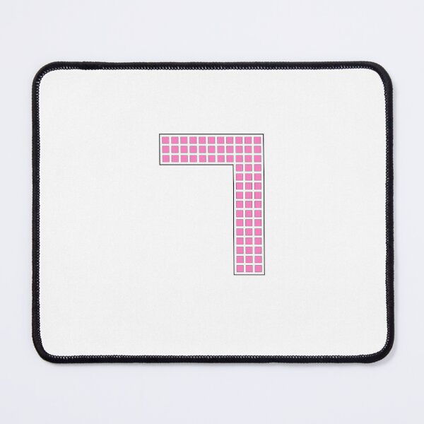 Item preview, Number 7 - Pink Pixel Block Character designed and sold by PixelGlyphs.