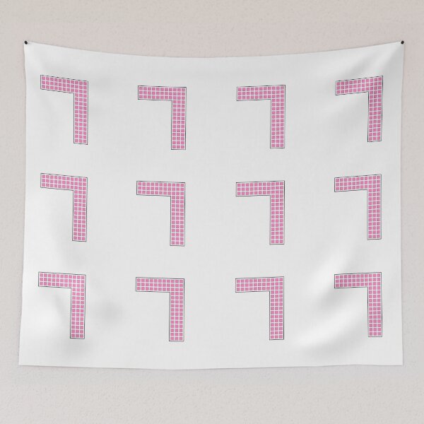 Item preview, Number 7 - Pink Pixel Block Character designed and sold by PixelGlyphs.
