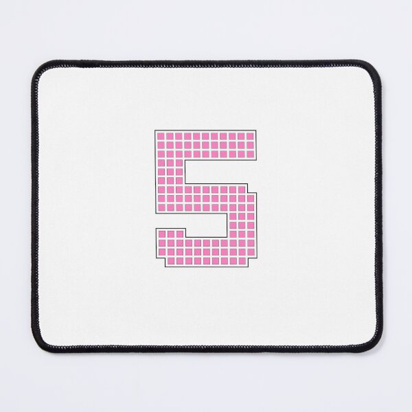 Item preview, Number 5 - Pink Pixel Block Character designed and sold by PixelGlyphs.
