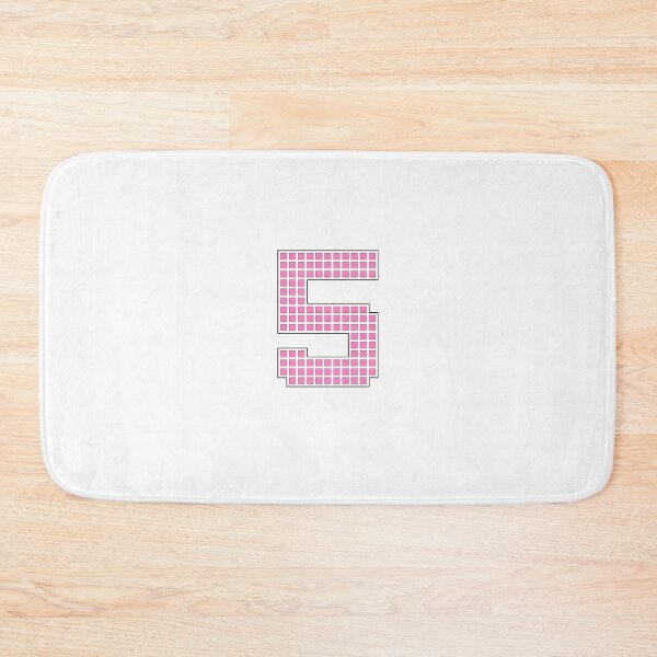 Item preview, Number 5 - Pink Pixel Block Character designed and sold by PixelGlyphs.