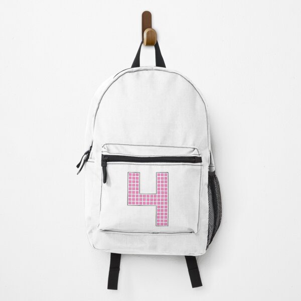 Item preview, Number 4 - Pink Pixel Block Character designed and sold by PixelGlyphs.