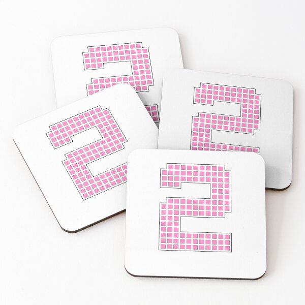 Item preview, Number 2 - Pink Pixel Block Character designed and sold by PixelGlyphs.