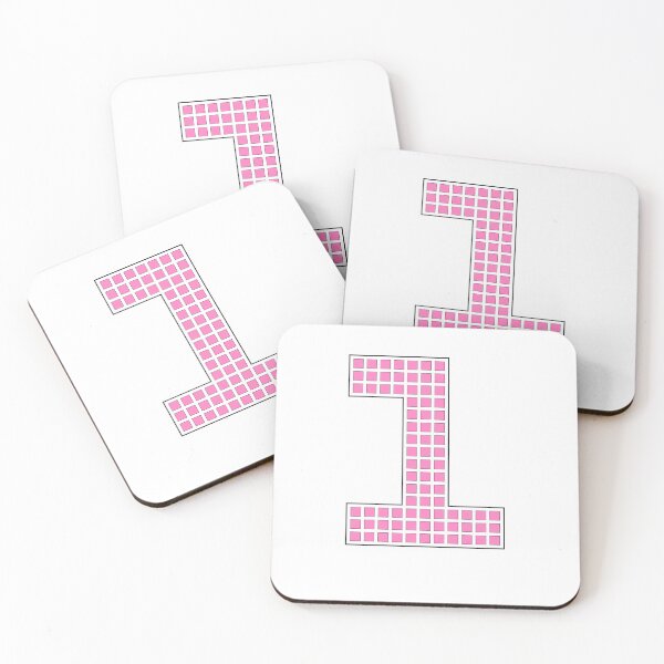 Item preview, Number 1 - Pink Pixel Block Character designed and sold by PixelGlyphs.