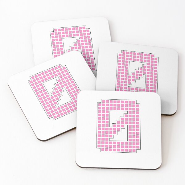 Item preview, Number 0 - Pink Pixel Block Character designed and sold by PixelGlyphs.