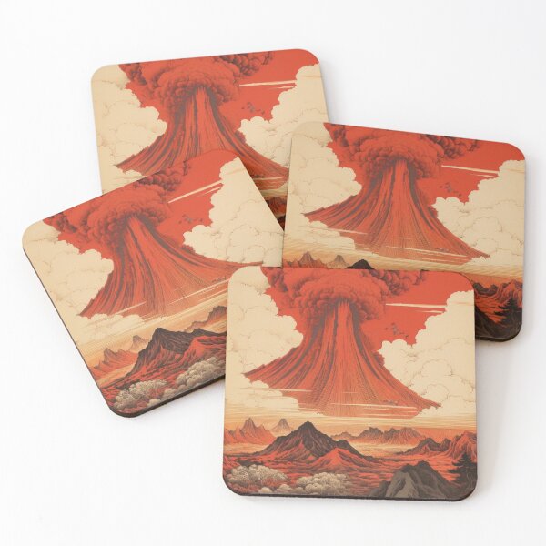 Item preview, Eruption Over Fuji | Explosive Art Inspired by Nature's Fury designed and sold by Zezeshop1.