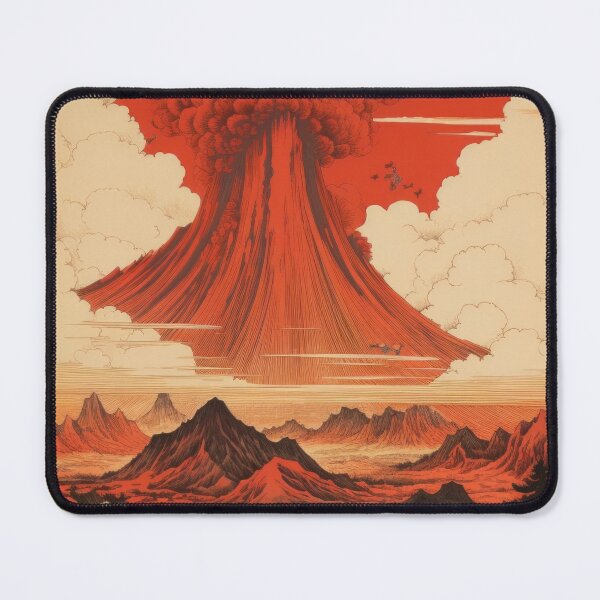 Item preview, Eruption Over Fuji | Explosive Art Inspired by Nature's Fury designed and sold by Zezeshop1.