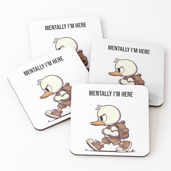 Item preview, Mentally I’m a Duck on a Mission – Funny Focused Duck Art designed and sold by Confuzz1ed.