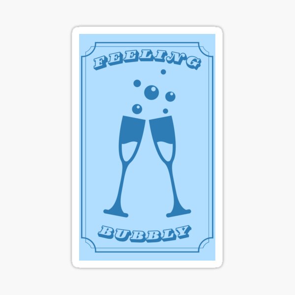 Item preview, Feeling Bubbly Champagne Blue designed and sold by TazGraphix.