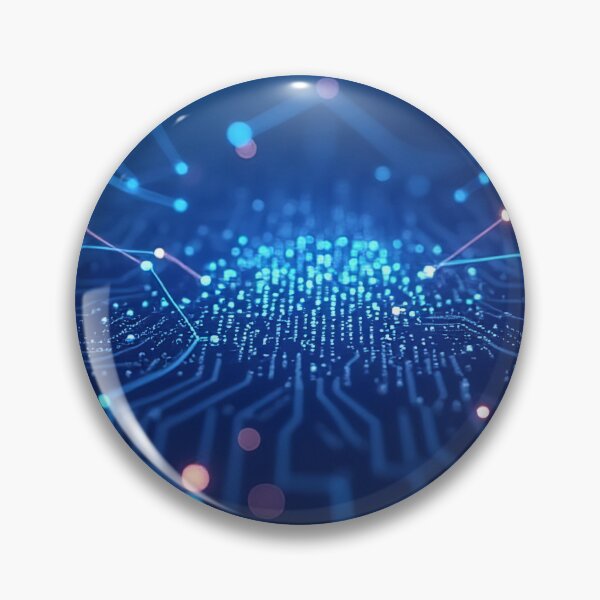 Item preview, Futuristic Blue Circuit Glow Abstract Network Artwork designed and sold by ArtComixHaven.
