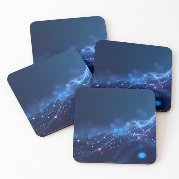 Item preview, Futuristic Waveform Lights Abstract Electric Flow Network designed and sold by ArtComixHaven.