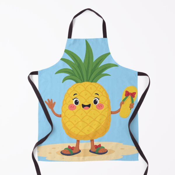 Item preview, Happy Pineapple with Flip-Flop – Cute Summer Kawaii Design designed and sold by InsegnaNChill.