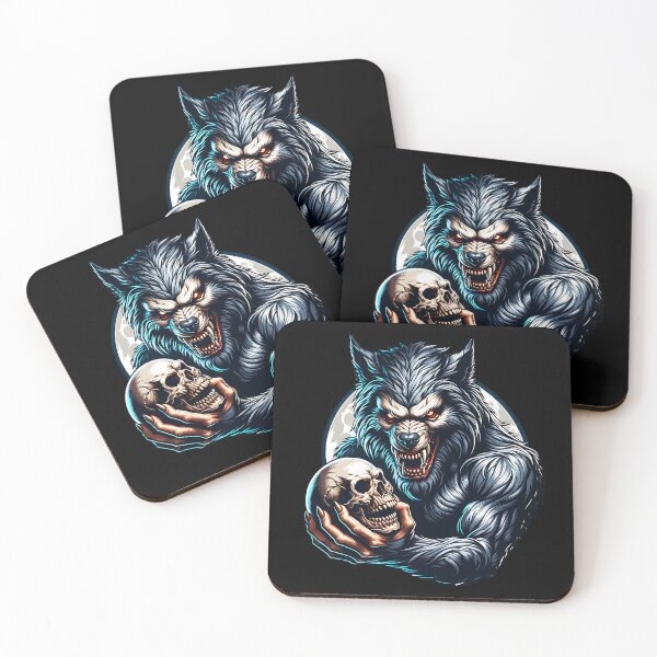 Item preview, Werewolf with a skull in his hands designed and sold by ReneMM.