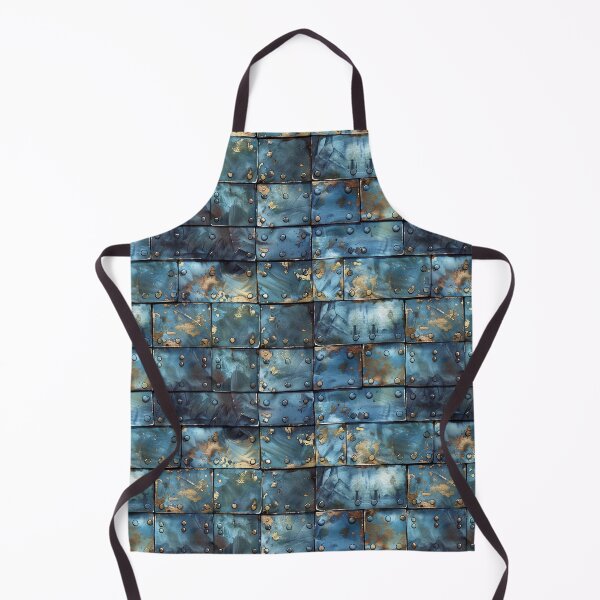 Item preview, Oxidized Metal Plates: Industrial Blue & Gold Texture designed and sold by NTGUILTY.