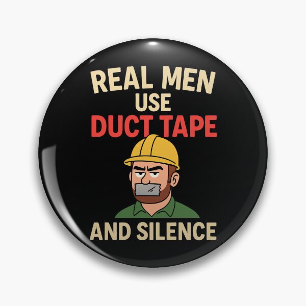 Item preview, Funny Builder Gifts – “Real Men Use Duct Tape and Silence” Quote Shirt for Handymen designed and sold by NicoDesignArt.