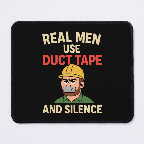 Item preview, Funny Builder Gifts – “Real Men Use Duct Tape and Silence” Quote Shirt for Handymen designed and sold by NicoDesignArt.